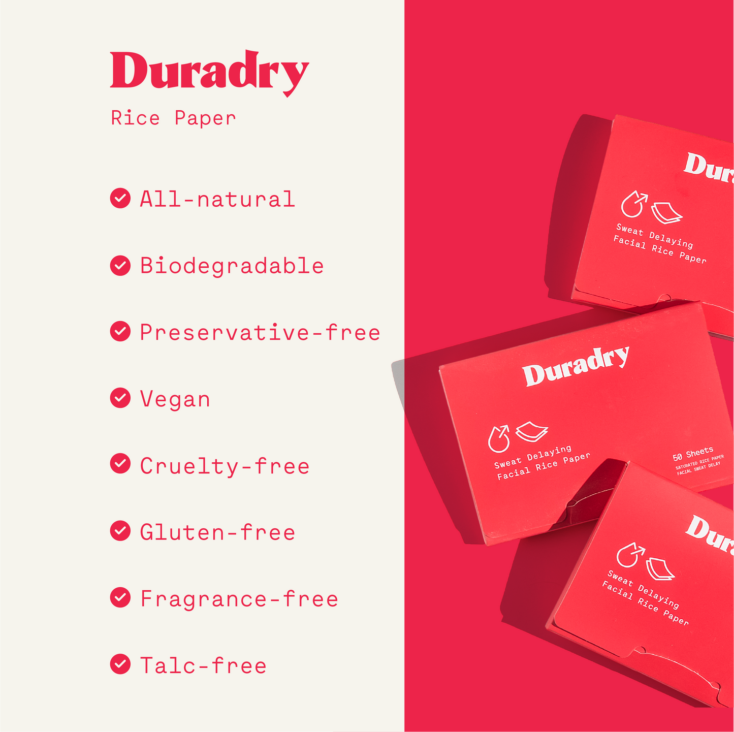 Duradry Sweat-delaying Rice Paper