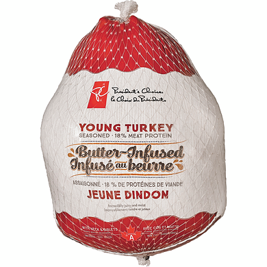 President's Choice
Butter-Infused Frozen Young Turkey