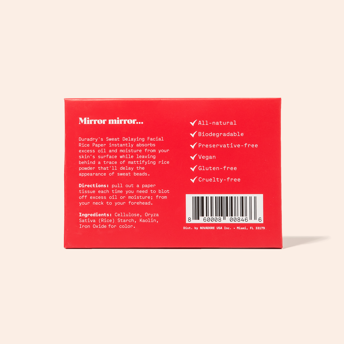 Duradry Sweat-delaying Rice Paper